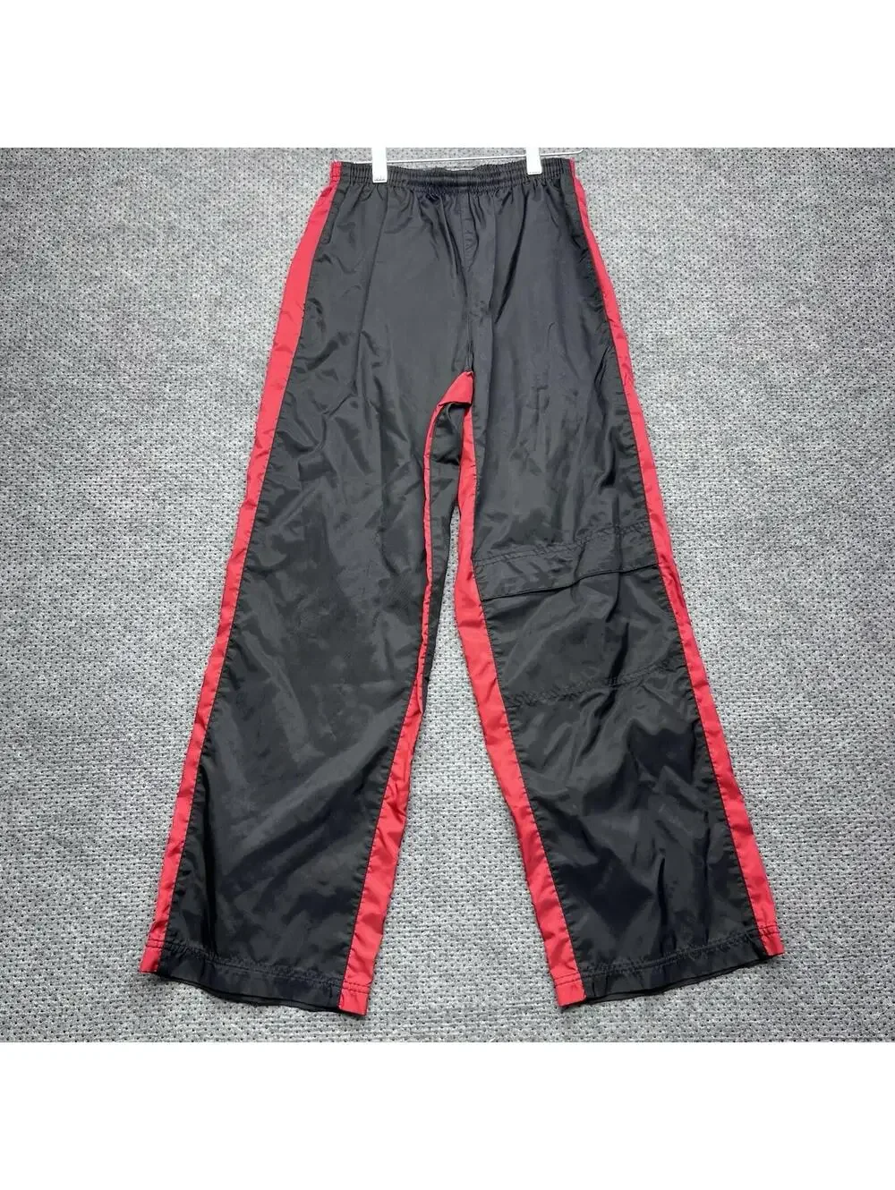 Vintage Y2K Nike Track Pants Youth Large RARE BLACK Tag Activewear Spell Out